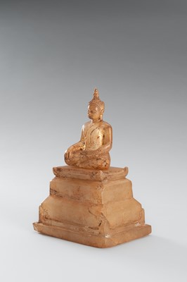 Lot 1337 - A ROCK CRYSTAL FIGURE OF BUDDHA, LUANG PRABANG, LAO KINGDOM, CIRCA 14TH-15TH CENTURY