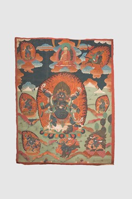 Lot 767 - A LARGE THANGKA DEPICTING SADBHUJAMAHAKALA
