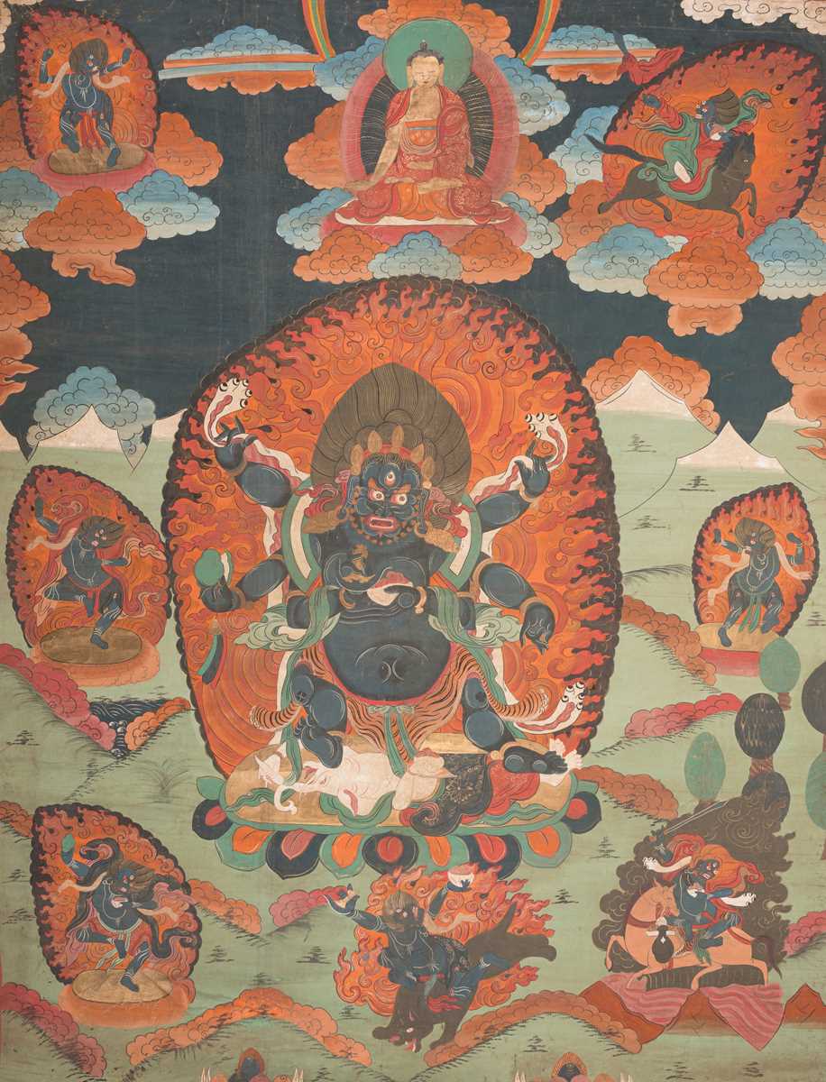 Lot 767 - A LARGE THANGKA DEPICTING SADBHUJAMAHAKALA