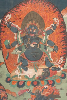 Lot 767 - A LARGE THANGKA DEPICTING SADBHUJAMAHAKALA