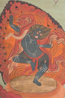 Lot 767 - A LARGE THANGKA DEPICTING SADBHUJAMAHAKALA