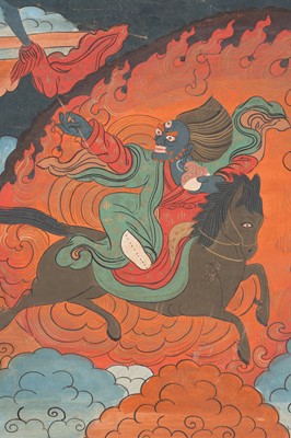 Lot 767 - A LARGE THANGKA DEPICTING SADBHUJAMAHAKALA