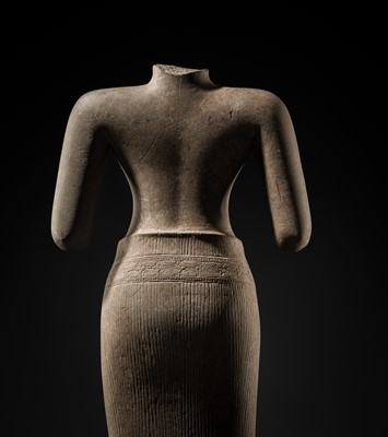 Lot 366 - A SANDSTONE TORSO OF A FEMALE DEITY, BAPHUON STYLE, SECOND HALF OF THE 11TH CENTURY