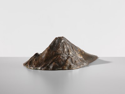 Lot 12 - HIDEAKI: AN ICONIC AND LARGE BRONZE OKIMONO OF MOUNT FUJI