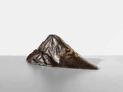 Lot 12 - HIDEAKI: AN ICONIC AND LARGE BRONZE OKIMONO OF MOUNT FUJI