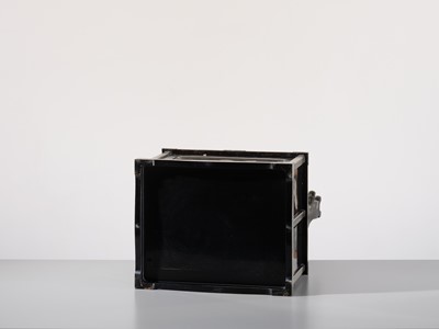 Lot 136 - UMEZAWA RYUSHIN: A SUPERB INLAID AND LACQUERED ‘BUTTERFLIES’ KATANA KAKE (SWORD STAND)