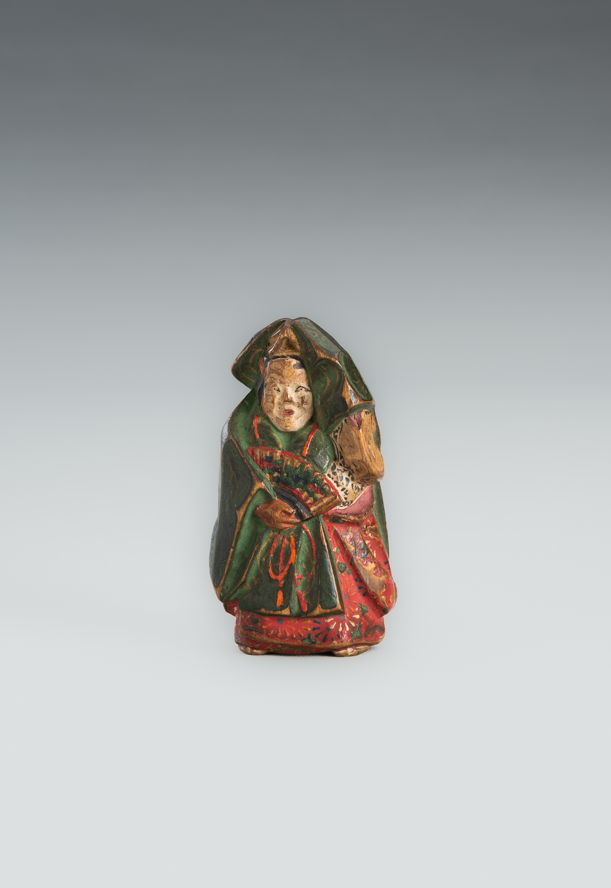 絵画 『ミレニアム』 NORRY Lot 484 - A POLYCHROME WOOD NETSUKE OF A NOH DANCER,