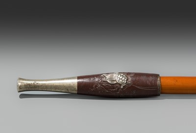 Lot 78 - A FINE ANTLER KISERUZUTSU (PIPE CASE) WITH A KAPPA