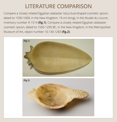 Lot 29 - A ‘LOTUS BUD’ COSMETIC SPOON, NEW KINGDOM, 1550-1060 BC