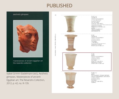 Lot 30 - AN ALABASTER GOBLET, NEW KINGDOM, XVIII DYNASTY