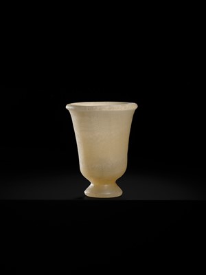 Lot 30 - AN ALABASTER GOBLET, NEW KINGDOM, XVIII DYNASTY