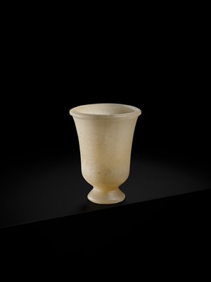 Lot 30 - AN ALABASTER GOBLET, NEW KINGDOM, XVIII DYNASTY