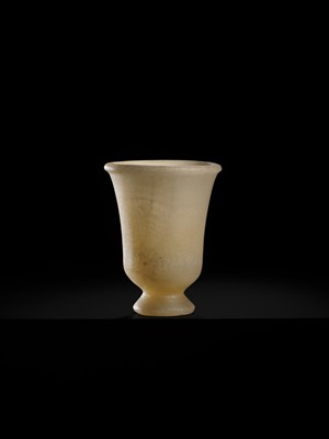 Lot 30 - AN ALABASTER GOBLET, NEW KINGDOM, XVIII DYNASTY