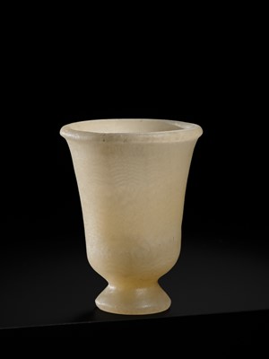 Lot 30 - AN ALABASTER GOBLET, NEW KINGDOM, XVIII DYNASTY