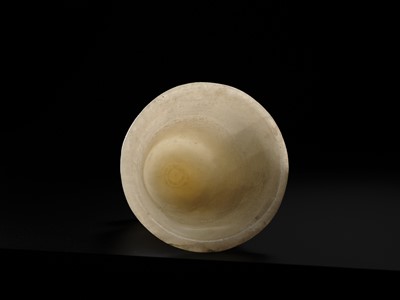 Lot 30 - AN ALABASTER GOBLET, NEW KINGDOM, XVIII DYNASTY