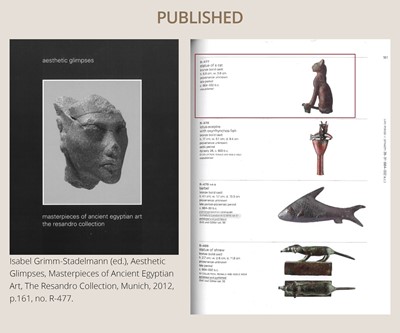 Lot 36 - A FINE BRONZE STATUE OF A CAT, BASTET, LATE PERIOD