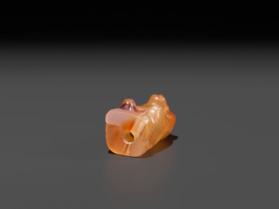 Lot 40 - A CARNELIAN ‘BABOON’ AMULET, THOTH, LATE PERIOD TO PTOLEMAIC ERA