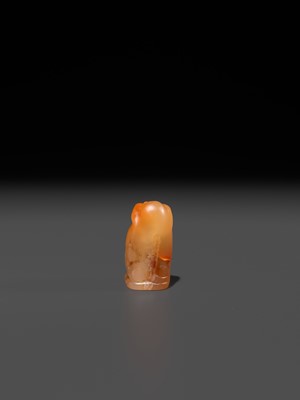 Lot 40 - A CARNELIAN ‘BABOON’ AMULET, THOTH, LATE PERIOD TO PTOLEMAIC ERA