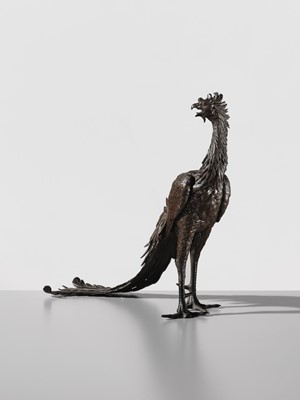 Lot 18 - JOKO: A FINE BRONZE OKIMONO OF A HO-O BIRD