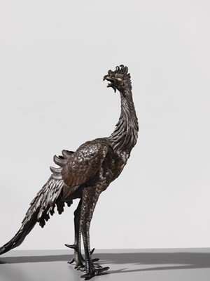 Lot 18 - JOKO: A FINE BRONZE OKIMONO OF A HO-O BIRD