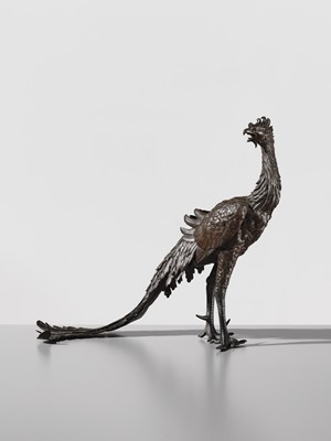 Lot 18 - JOKO: A FINE BRONZE OKIMONO OF A HO-O BIRD