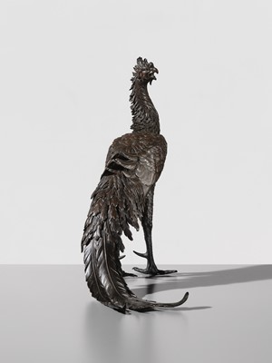 Lot 18 - JOKO: A FINE BRONZE OKIMONO OF A HO-O BIRD