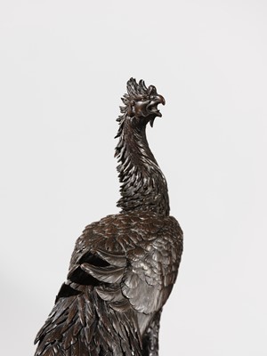 Lot 18 - JOKO: A FINE BRONZE OKIMONO OF A HO-O BIRD