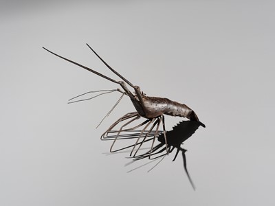 Lot 49 - MYOCHIN: AN IRON JIZAI OKIMONO OF A LOBSTER