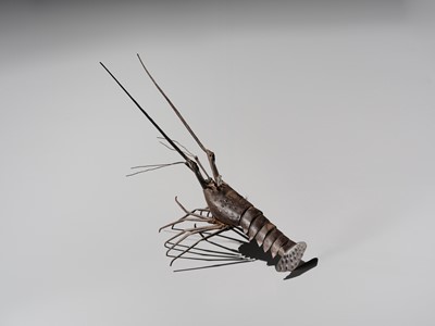 Lot 49 - MYOCHIN: AN IRON JIZAI OKIMONO OF A LOBSTER