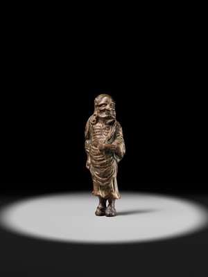 Lot 93 - A POWERFUL SAISHIKI NETSUKE OF RYUJIN, ATTRIBUTED TO YOSHIMURA SHUZAN