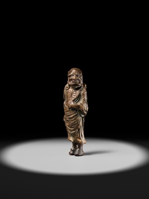 Lot 93 - A POWERFUL SAISHIKI NETSUKE OF RYUJIN, ATTRIBUTED TO YOSHIMURA SHUZAN