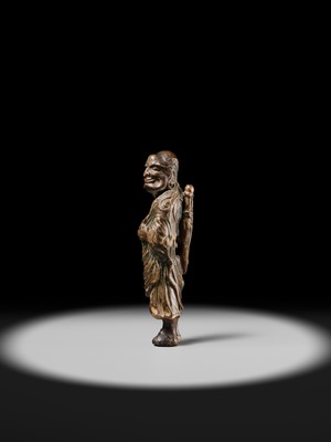 Lot 93 - A POWERFUL SAISHIKI NETSUKE OF RYUJIN, ATTRIBUTED TO YOSHIMURA SHUZAN