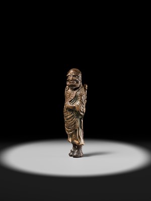 Lot 93 - A POWERFUL SAISHIKI NETSUKE OF RYUJIN, ATTRIBUTED TO YOSHIMURA SHUZAN