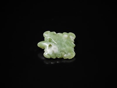 Lot 408 - A PALE GREEN JADE TURTLE, NEOLITHIC PERIOD, HONGSHAN CULTURE