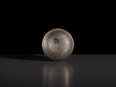 Lot 22 - A KOMAI STYLE INLAID IRON ‘DARUMA DOLL’ BOX AND COVER