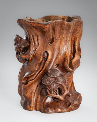 Lot 869 - A BAMBOO BRUSHPOT, BITONG, LATE QING DYNASTY