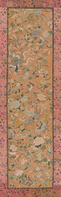 Lot 313 - A LARGE KESI ‘100 BUTTERFLIES’ SILK PANEL, QING DYNASTY