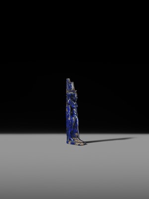 Lot 59 - A RARE LAPIS LAZULI FIGURE OF ISIS, LATE PERIOD, 664-332 BC
