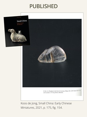 Lot 27 - A FINE ROCK CRYSTAL MOUSE PENDANT, LIAO DYNASTY