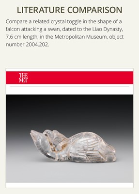 Lot 26 - A FINE ROCK CRYSTAL ‘RECLINING CAMEL’ PENDANT, LIAO DYNASTY