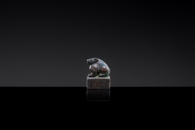 Lot 7 - A BRONZE ‘BEAR’ SEAL, JIN DYNASTY