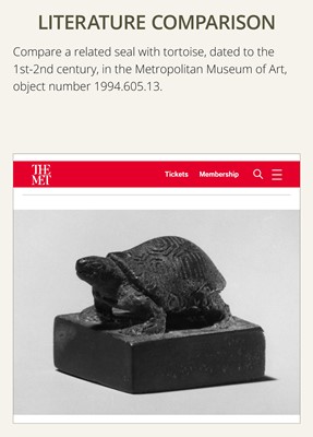 TWO FIGURATIVE BRONZE SEALS, WESTERN HAN TO WESTERN JIN DYNASTY