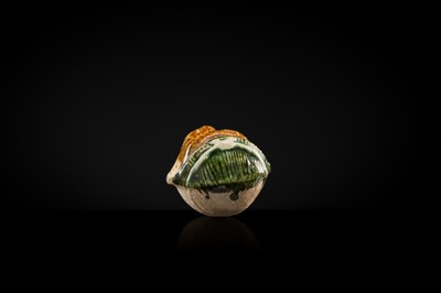 Lot 46 - A ‘MONKEY’S HEAD’ SANCAI GLAZED EARTHENWARE FIGURE, TANG DYNASTY