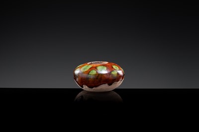 Lot 34 - A SANCAI GLAZED EARTHENWARE WATERPOT, TANG DYNASTY