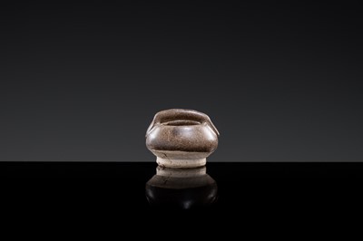 A MINIATURE BROWN-GLAZED POTTERY BASKET, TANG DYNASTY