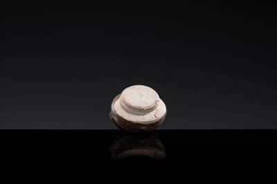 A MINIATURE BROWN-GLAZED POTTERY BASKET, TANG DYNASTY