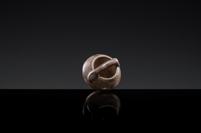 A MINIATURE BROWN-GLAZED POTTERY BASKET, TANG DYNASTY