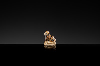 A GLAZED POTTERY FIGURE OF A TODDLER, NORTHERN SONG DYNASTY