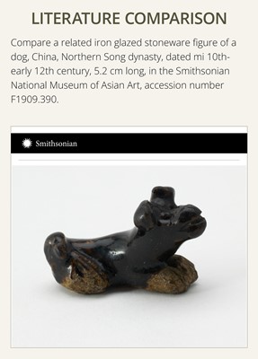 Lot 60 - A DARK BROWN GLAZED POTTERY EQUESTRIAN FIGURE, LIAO OR NORTHERN SONG DYNASTY