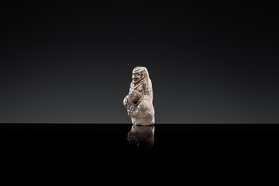 A ‘PROTECTIVE GOD’ GLAZED POTTERY WHISTLE, NORTHERN SONG TO JIN DYNASTY